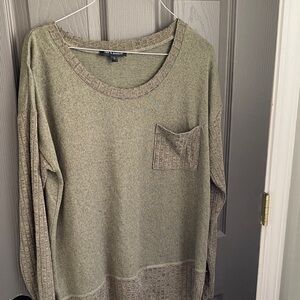 Tint & Shadow Olive Knit Top